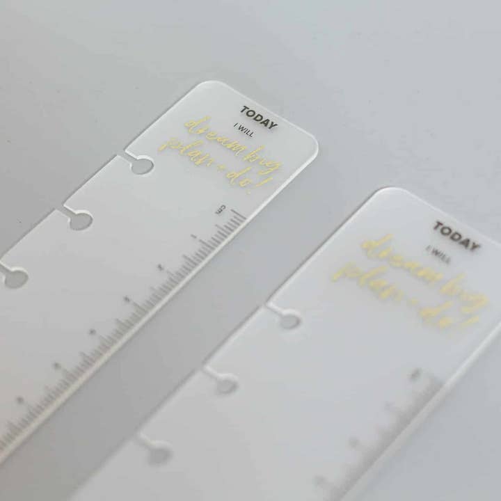 Bookmark “Today I Will Dream Big, Plan & Do!” with ruler - for ring planners - A5 - 14.8 x 21 cm for wholesale by pen & pages