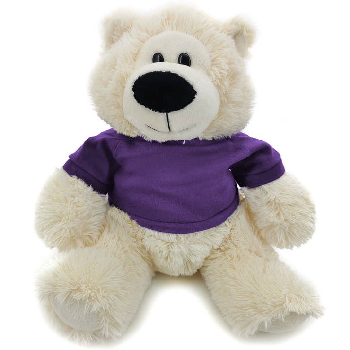 11" Cream Plush Bear in Custom T-shirts | Customizable Plush for wholesale on Faire7