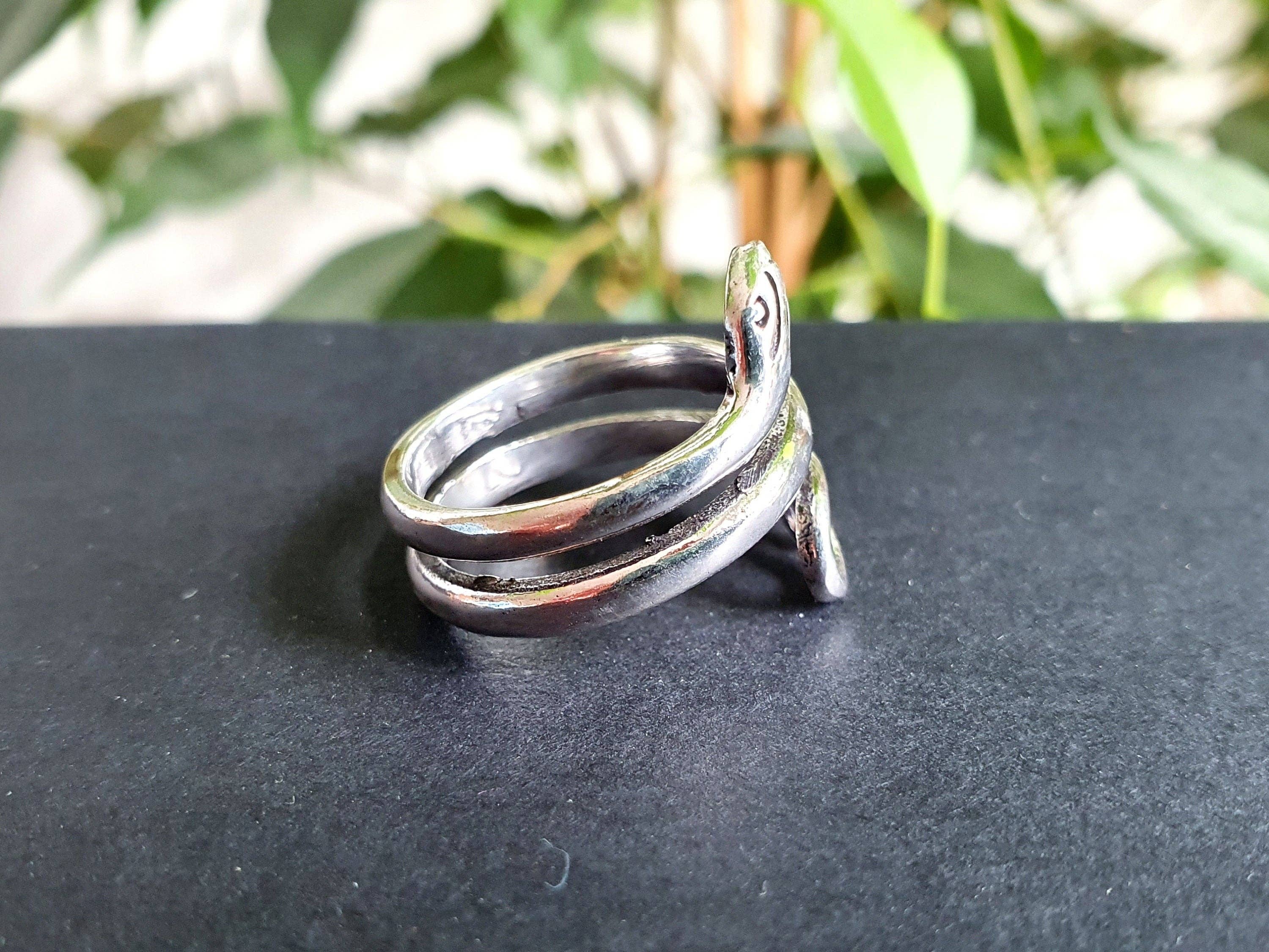 Kaali Boutique - Wholesale Band/Stacked Ring - Silver Snake Ring / Brass / Ethnic, Geometric, rustic, yoga, hippie, gypsy, pretty, psy, boho, bohemian, festival2
