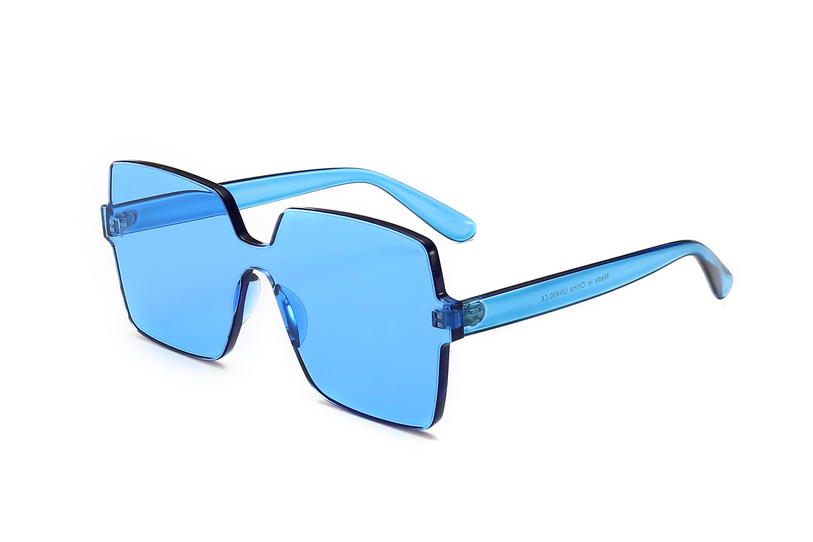 Trio Trading – wholesale Sunglasses – Unisex – RIMLESS THICK PCOVERSIZED SUNGLASSES COLORFUL ASSORTED4