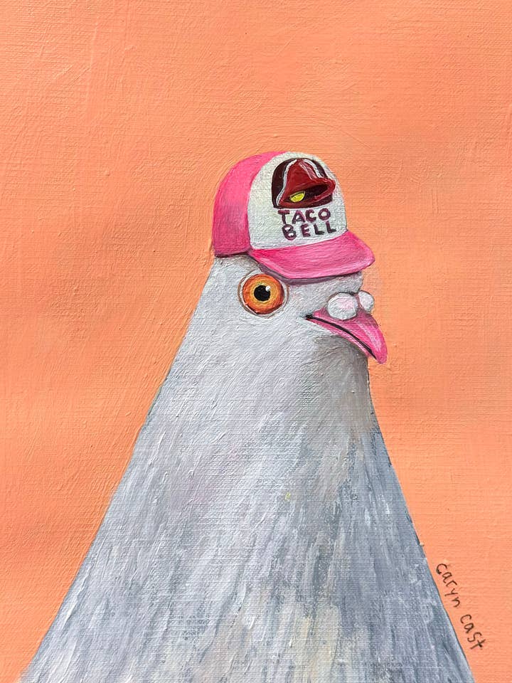 Taco Bell — imprimé pigeon pour la vente par Caryn Cast Art