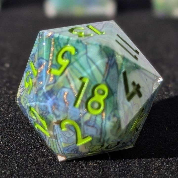 EBONWOOD - Wholesale Dice - Jungle Jumble - 7 Piece Luxury D&D Dice Set0