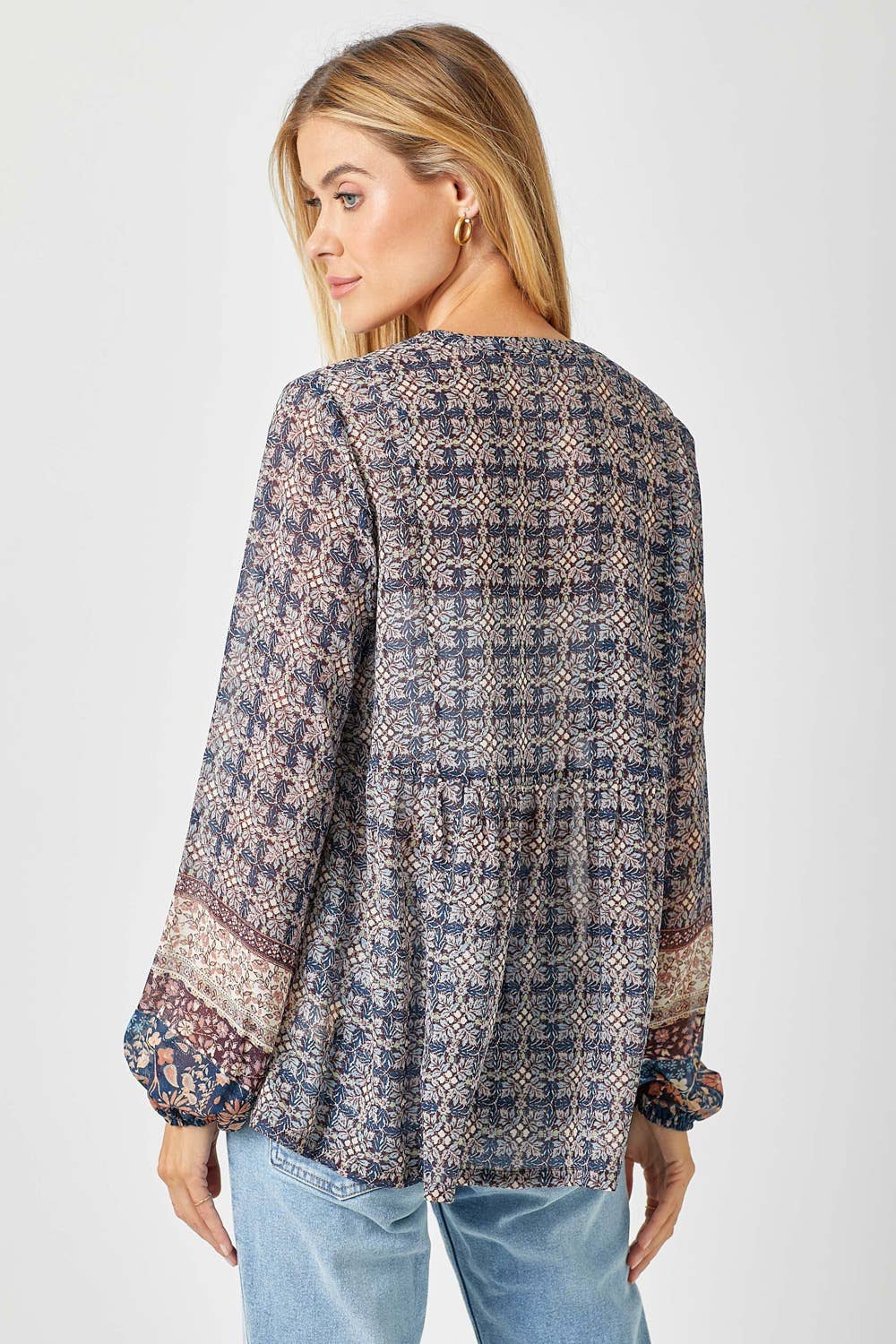 Mystree - Wholesale Blouse - Women's - 60521 Printed Peasant Blouse4