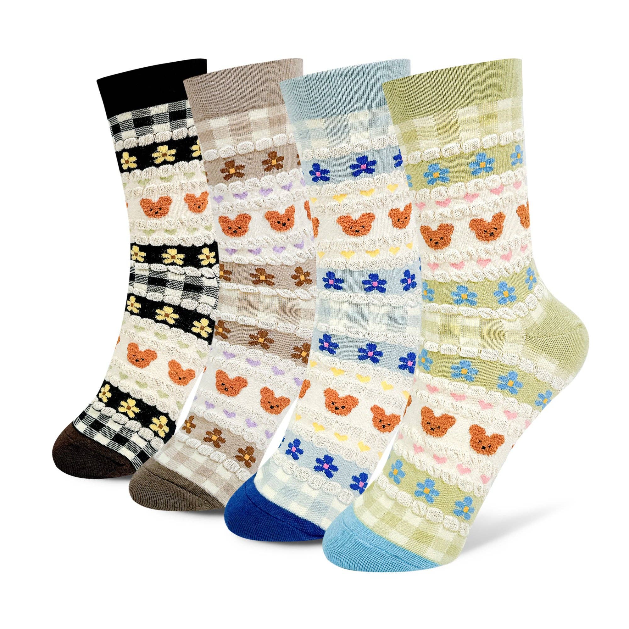 7DAYSSOCKS - Wholesale Socks - Women's - Women's Pastel Bear Crew Socks4