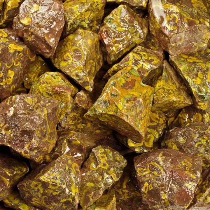 Fantasia Mining - Wholesale Spiritual Stone/Crystal - Rough Leopard Jasper - India - Raw Natural Stones (1 lb)