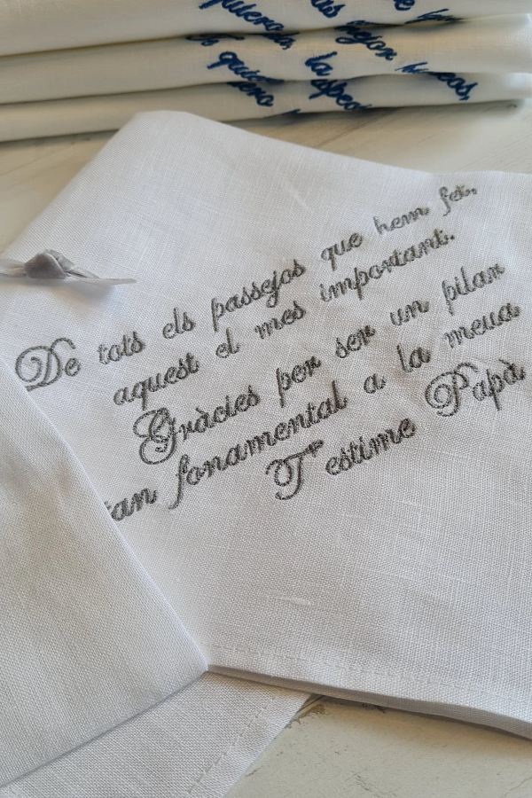 Staller - Wholesale Handkerchief - Unisex - 100% Linen Personalized Embroidered Handkerchiefs4