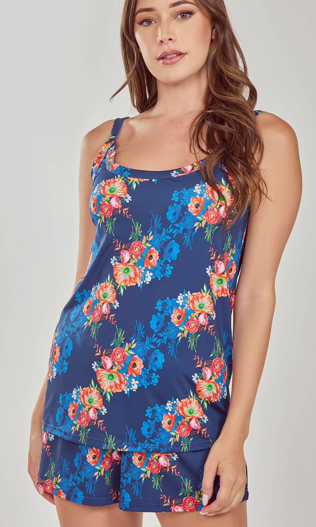 bleu Peignoir à nouer imprimé Elsia avec liens intérieurs en vente sur Faire5