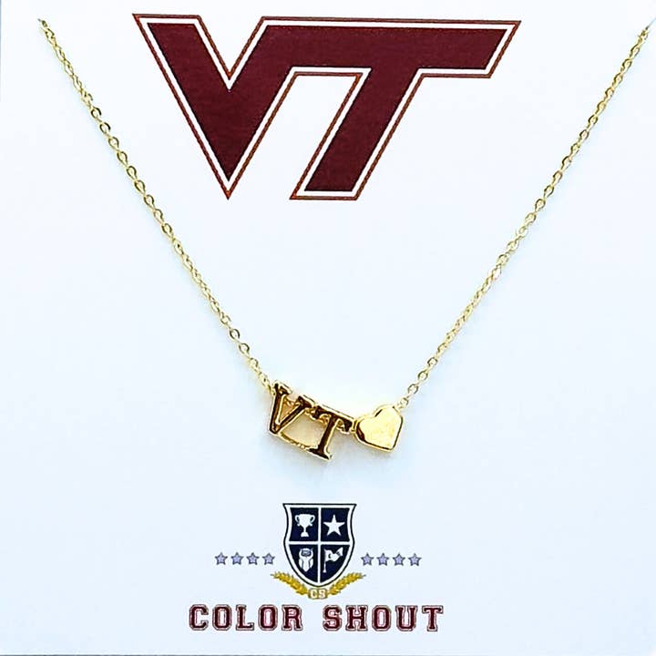 Color Shout - Wholesale Pendant/Charm Necklace - I Love College: Initial Heart Necklace35