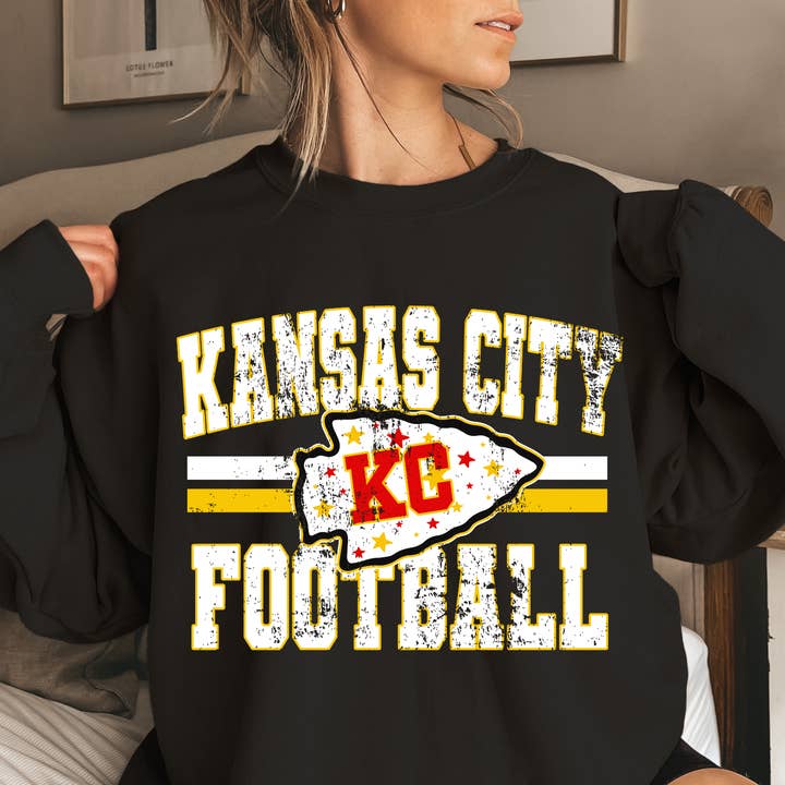 Remi Lee Transfers - Wholesale Sublimation Transfer - Distressed Yellow White Arrowhead Football DTF Transfer