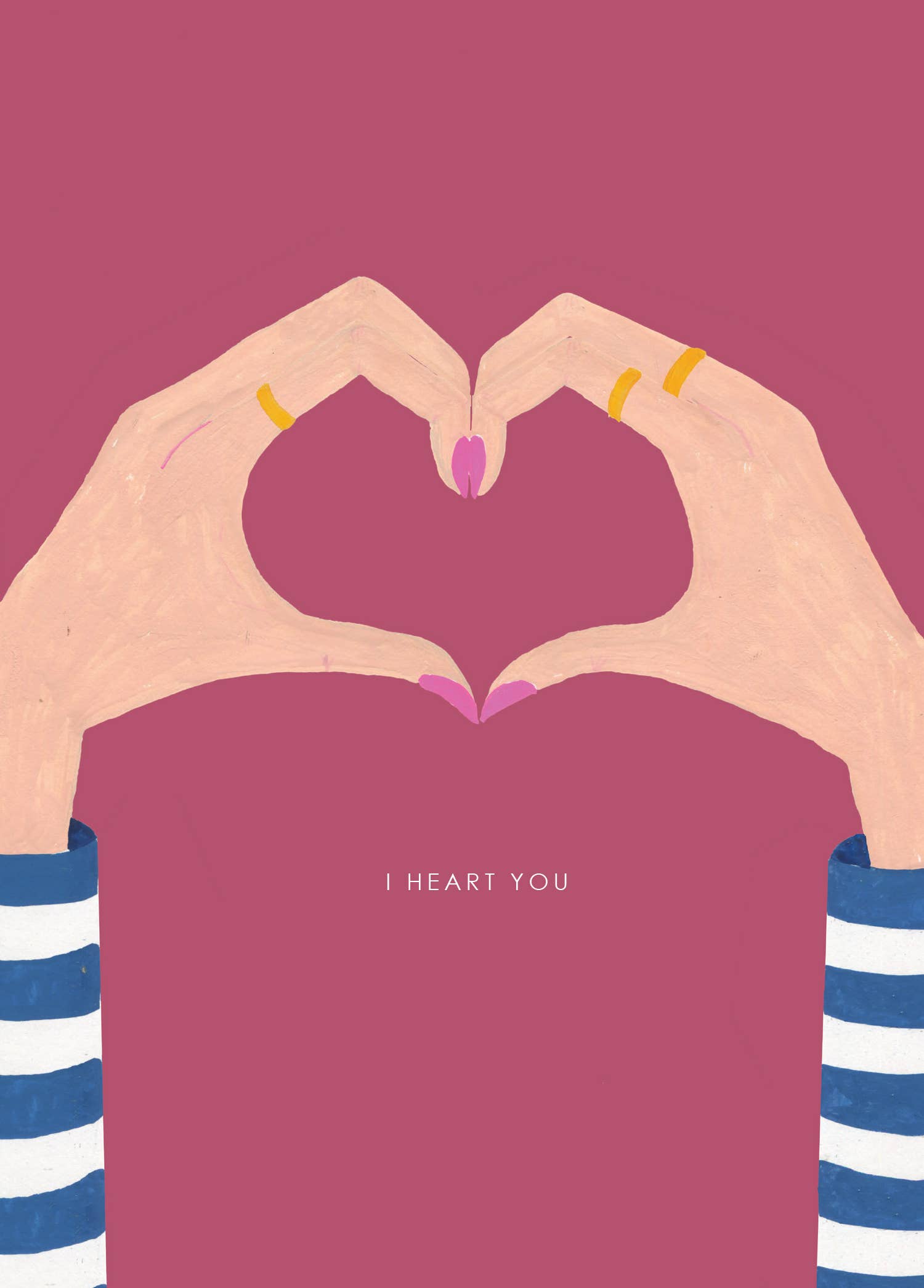 Hutch Cassidy - Wholesale Love Card - 'Heart Hands' Greetings Card1