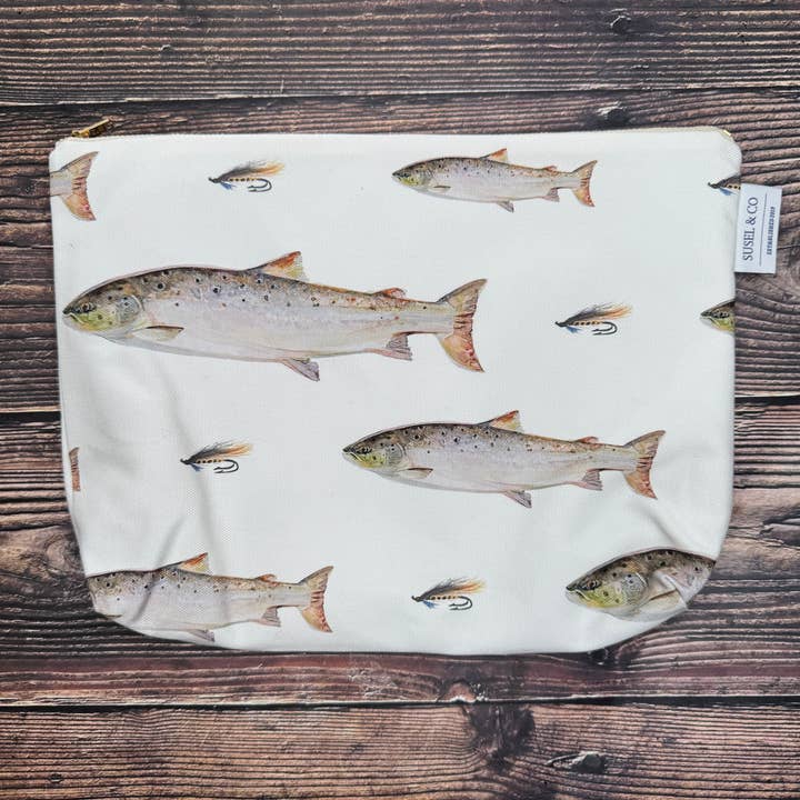 Atlantic Salmon - Wash Bag for wholesale by Susel & Co