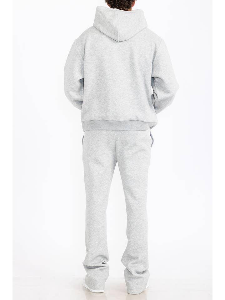 WEIV - Wholesale Tracksuit - Men's - Mens Stacked Flare Fleece Track Suit SET4