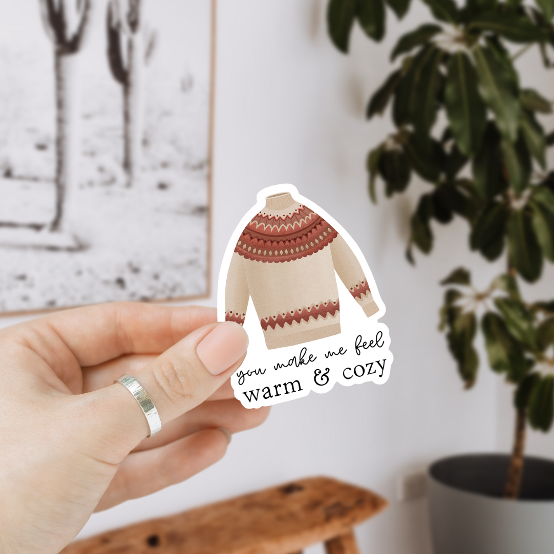 Tilda&Theo - Wholesale Sticker - Warm & Cozy sticker sweater - vinyl sticker sweater3