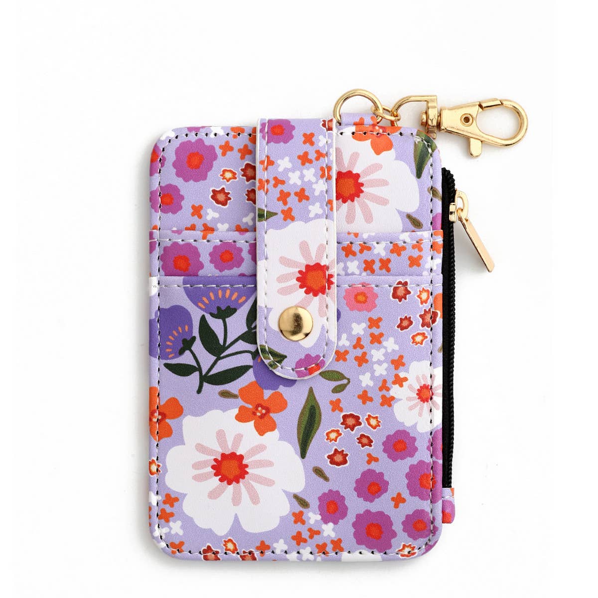 ACCITY - Wholesale Card Holder - Women's - PRINTED HEM CARD HOLDER WALLET KEYCHAIN_CWMM12875