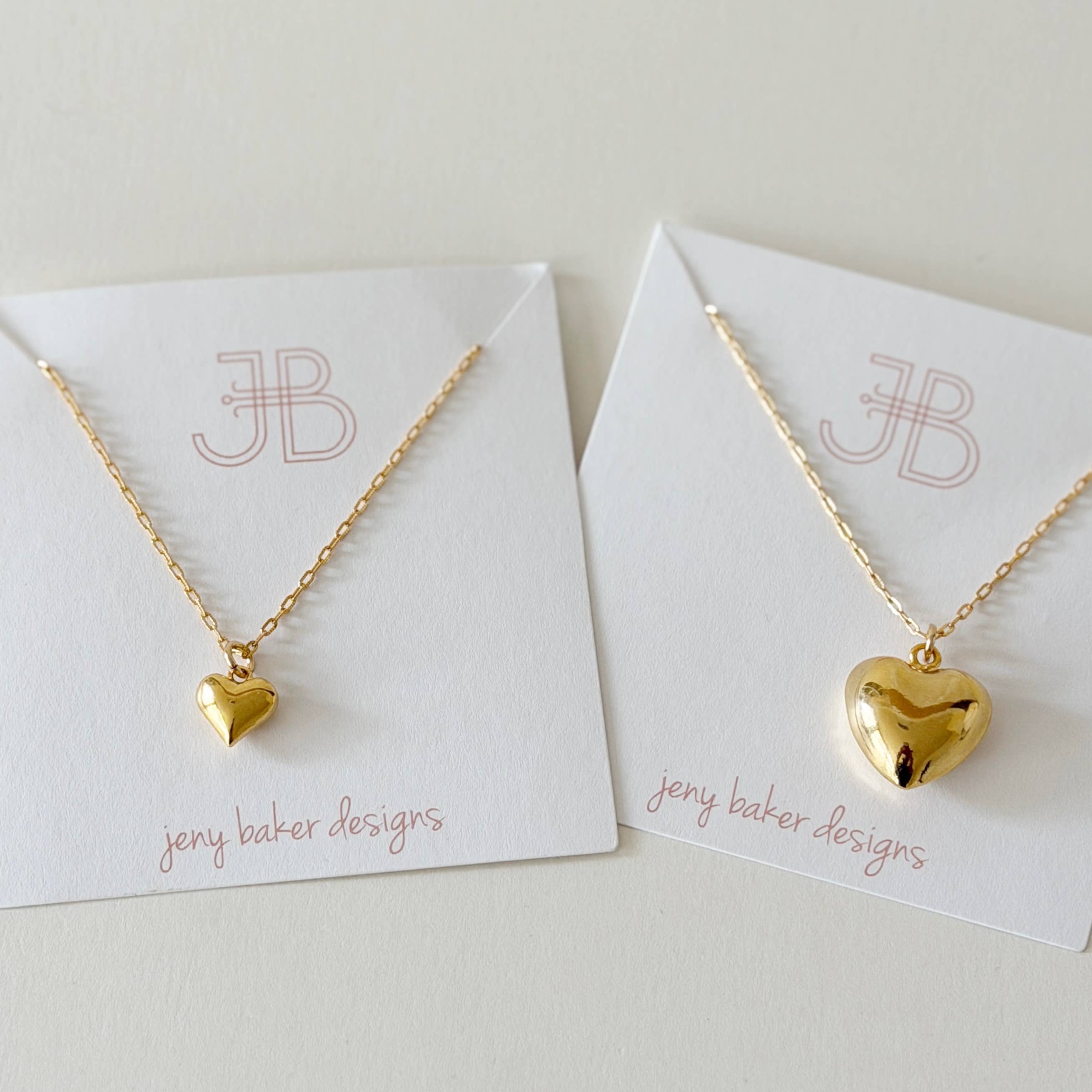 Jeny Baker Designs - Wholesale Pendant/Charm Necklace - Delicate Puff Heart Necklace3