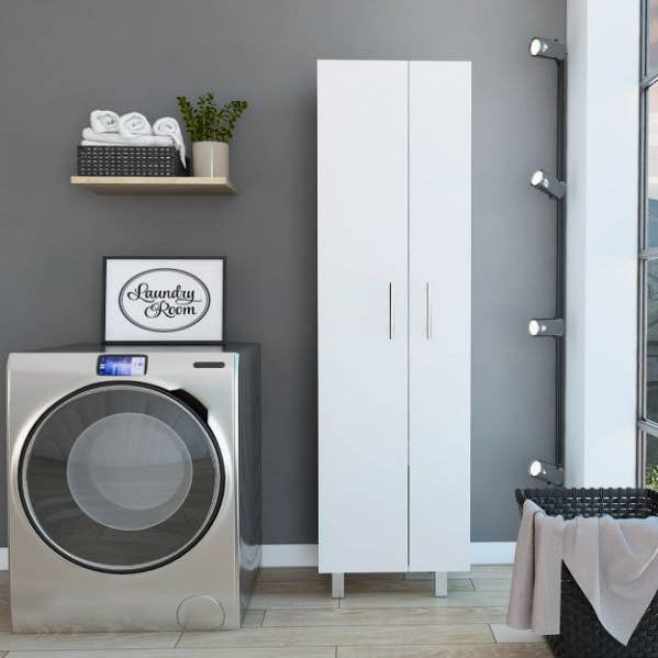 Nala Broom Closet Cabinet White for wholesale by TUHOME FURNITURE