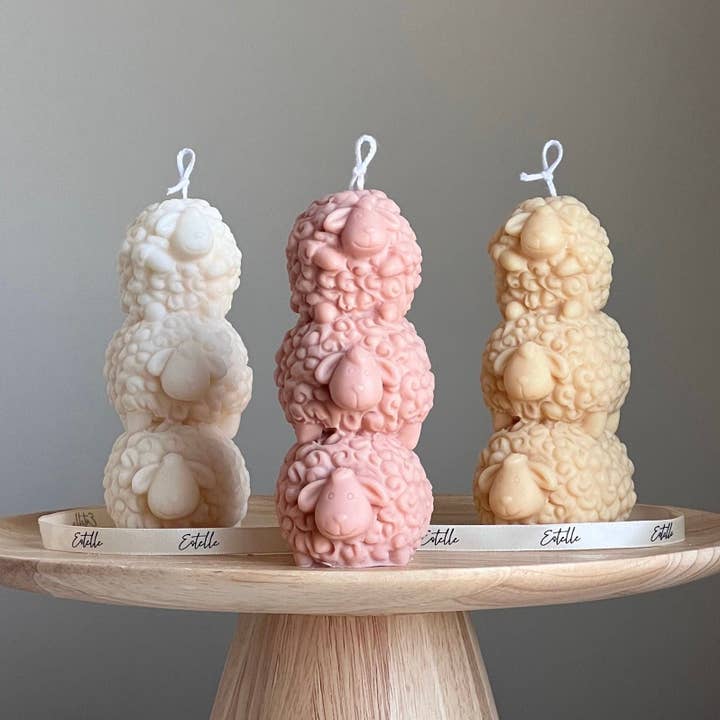 Cute Sheep Candle for wholesale by Estelle Studio