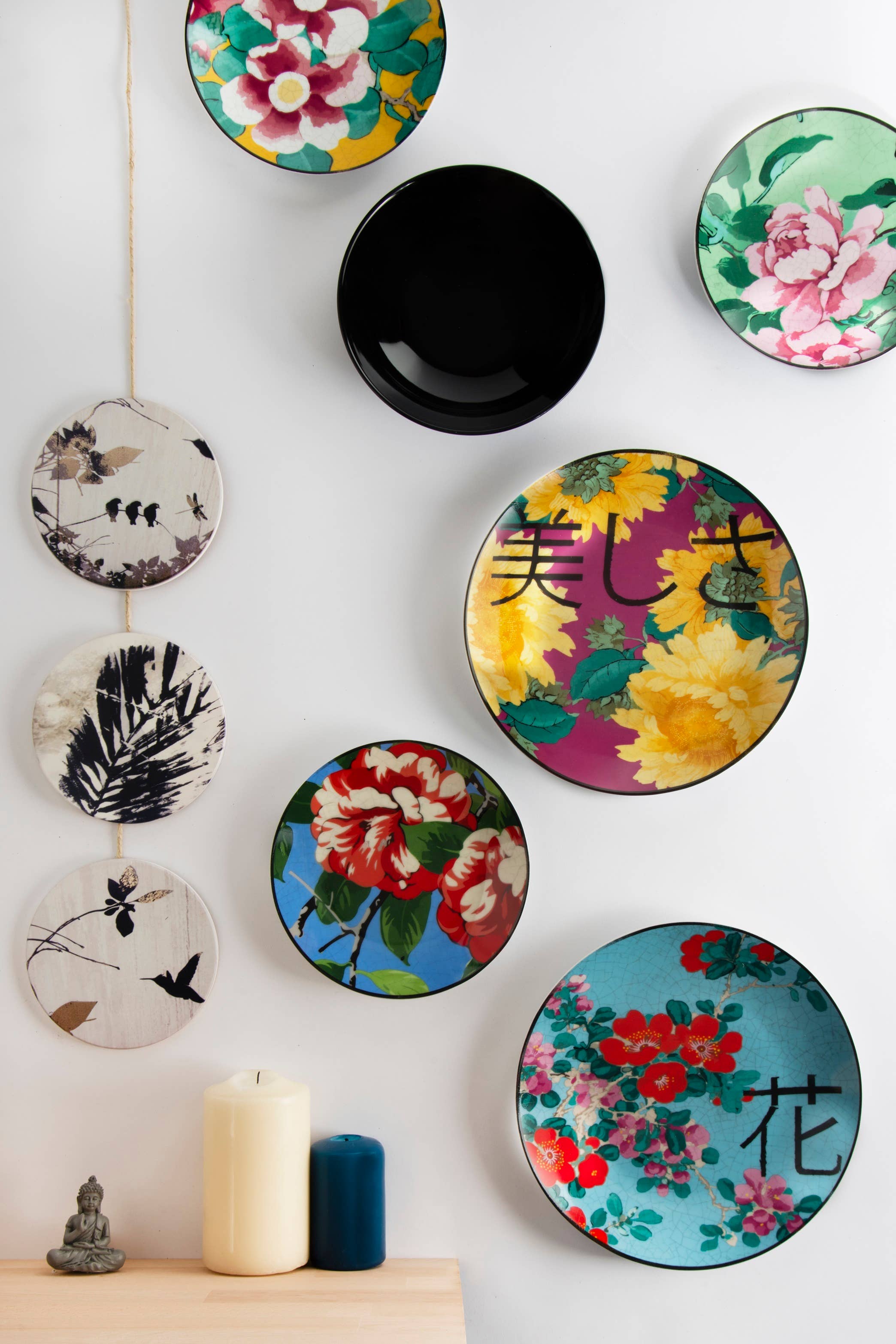 multicolour 18 Furisode Dinnerware Set for wholesale on Faire7