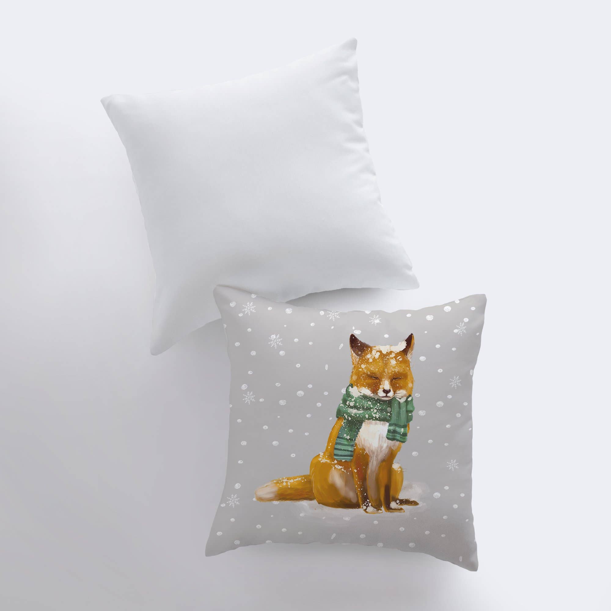 UniikPillows - Wholesale Throw Pillow Cover - Christmas Fox | Throw Pillows | Fox Pillow Cover | Christmas Pillow | Snow Fox | Christmas Gift | Animal Pillow | Home Decor | Bedroom Decor3