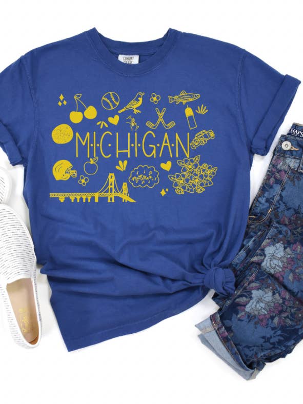 MI Doodle T-Shirt for wholesale by Enchantment Creative, LLC