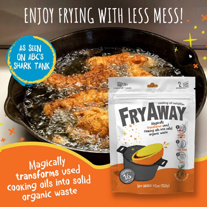 FryAway Cooking Oil Solidifier - Wholesale Kitchen Tool/Gadget - FryAway Deep Fry - Easy, Mess-free Cooking Oil Disposal (Shark Tank)9
