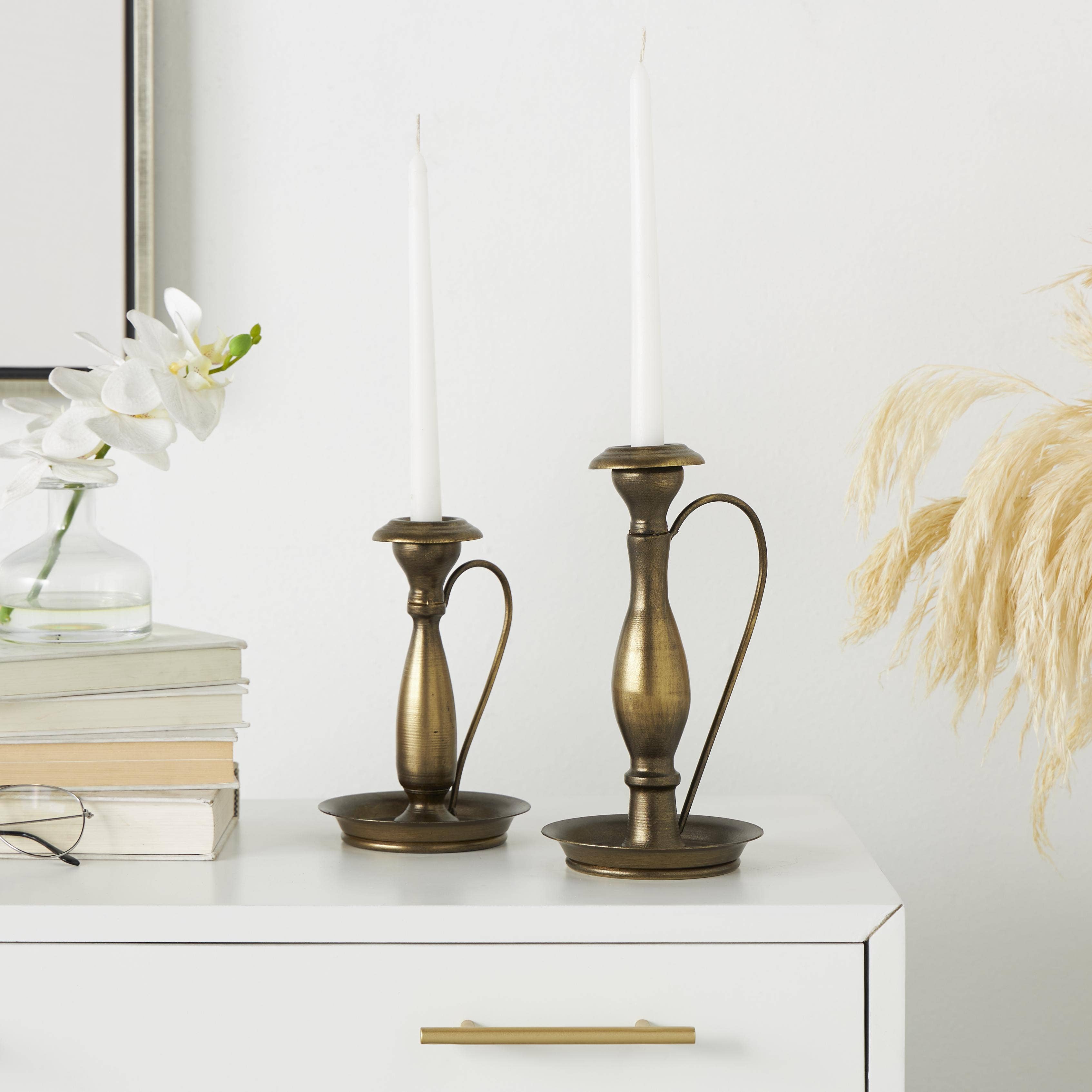 Deco Marché - Wholesale Candle Holder - Traditional Bronze Metal Candle Holder Set9