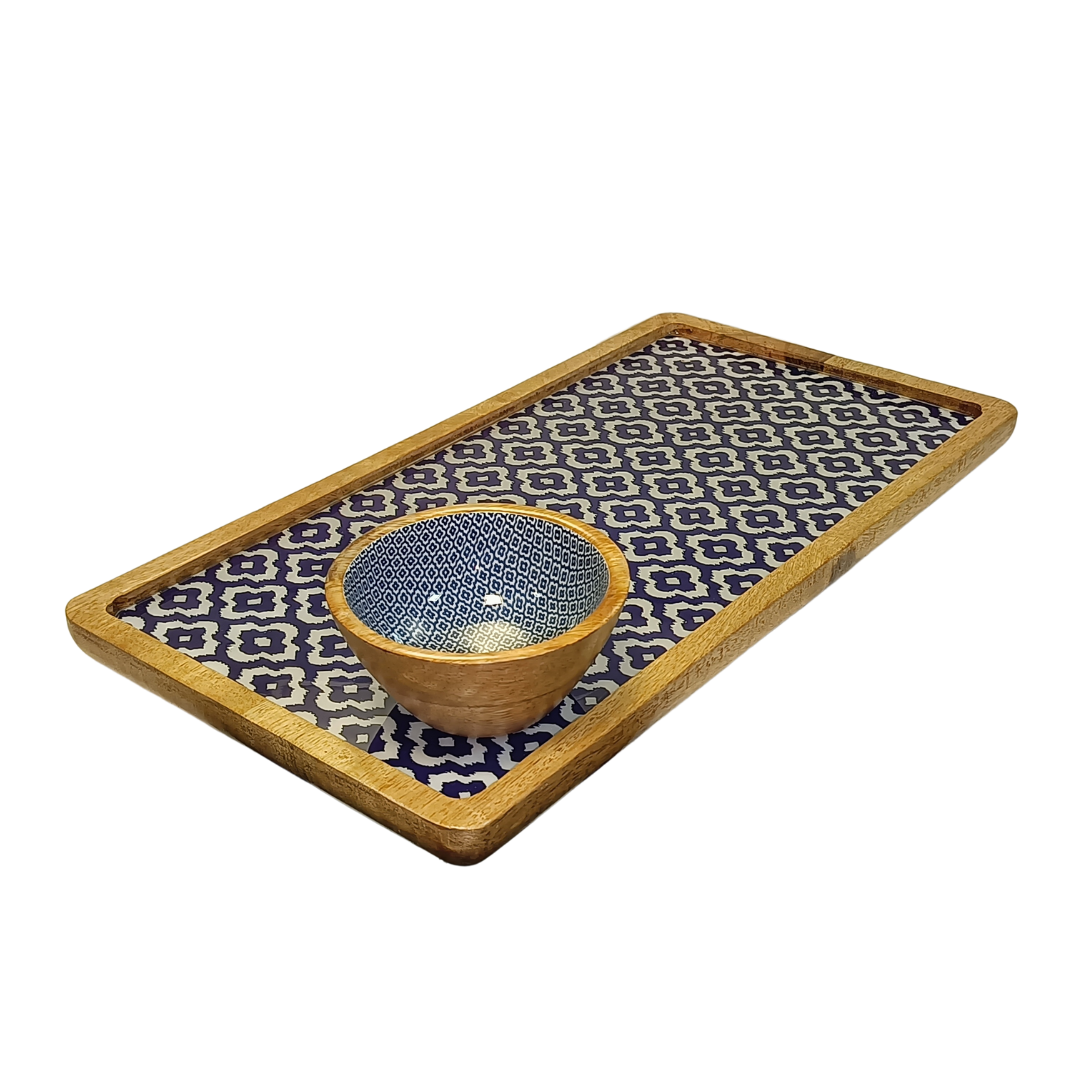 Hartsmede - Venta al por mayor Fuente - Bandeja Rectangular Hecha a Mano con Cuenco para Salsas, Diseños Modernos Regalos8