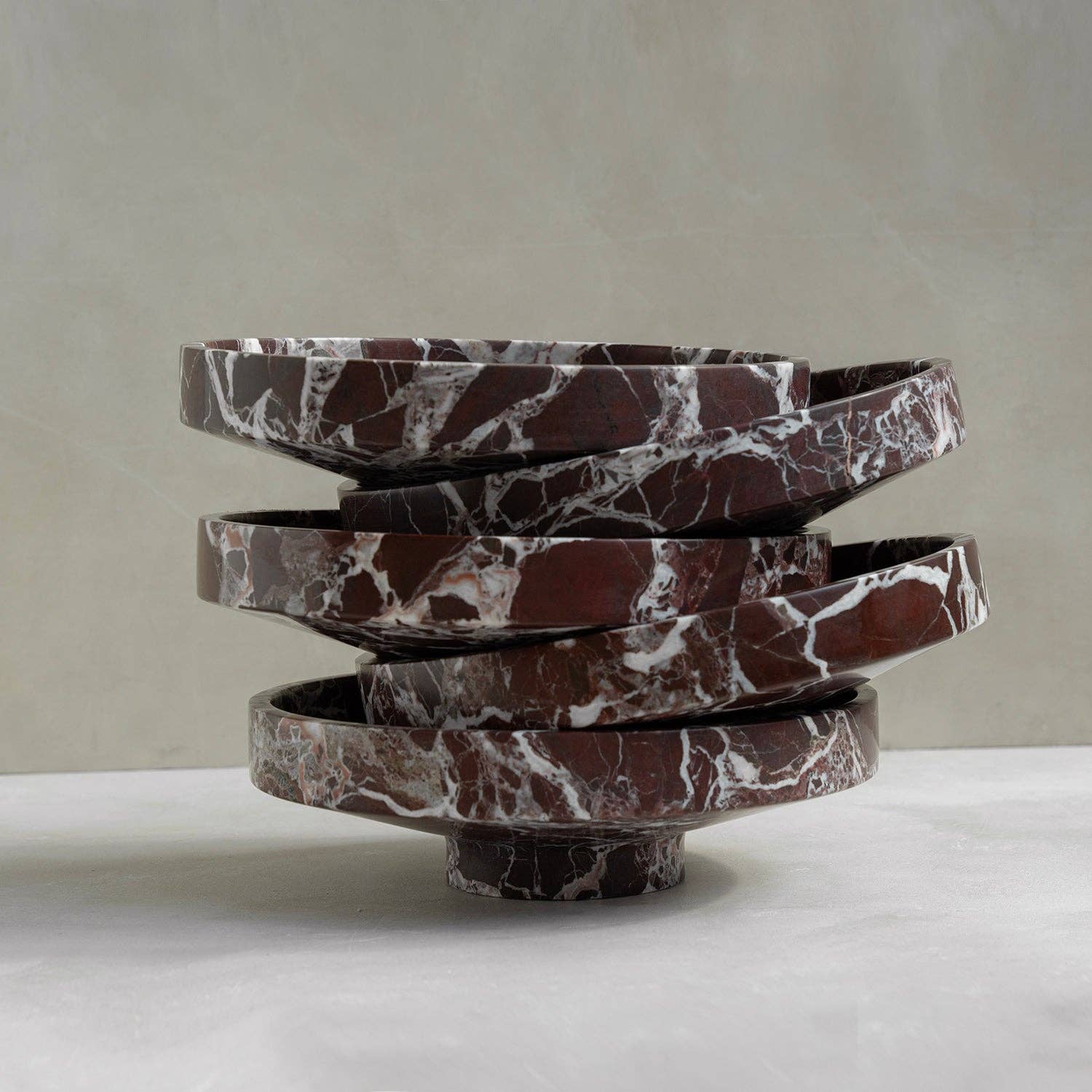 Kiwano Concept - Wholesale Bowl - ROSSO LEVANTO MARBLE NARROW BOWL6