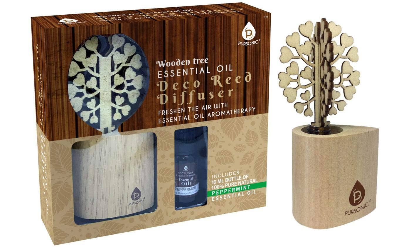 Pursonic - Wholesale Reed Diffuser - 3d Tree Peppermint Reed Difuser With 100% natural oils0