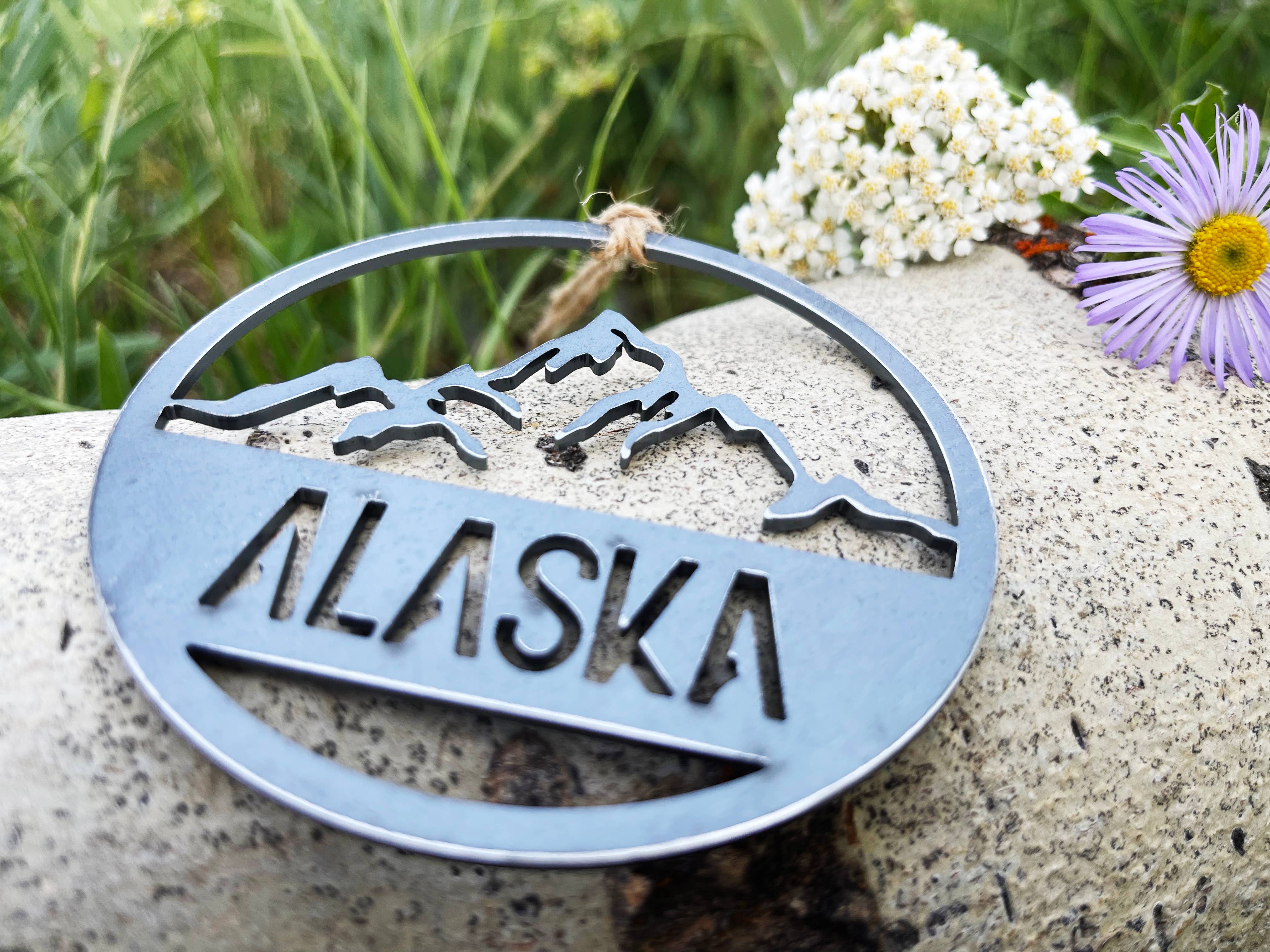 BE Creations & Designs, Inc. - Wholesale Ornament - State MOUNTAIN Customizable Raw Steel Ornament6