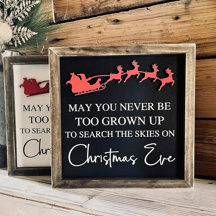 Letrero de Cita de Nochebuena – Arte de Pared de Trineo de Santa y Renos para venta al por mayor de The Farmer's Wife