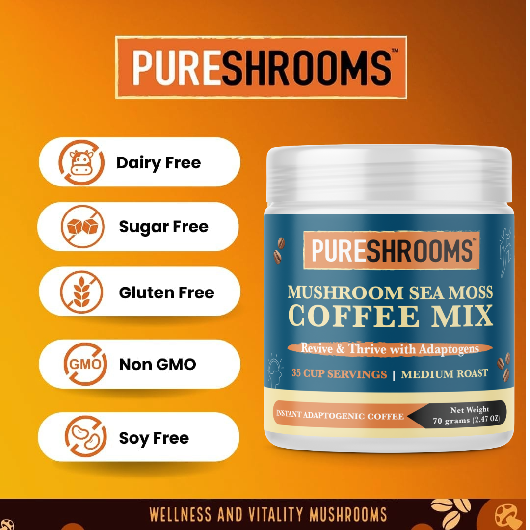 PureShrooms Inc. – Engroshandel Instant kaffe/espresso – Havmos Svampekaffe 35 Portioner6