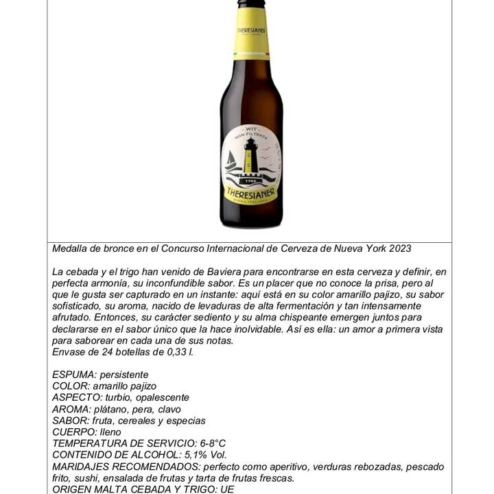 Metina SAS - Wholesale Beer - Wit Theresianer Beer 33 cl.4