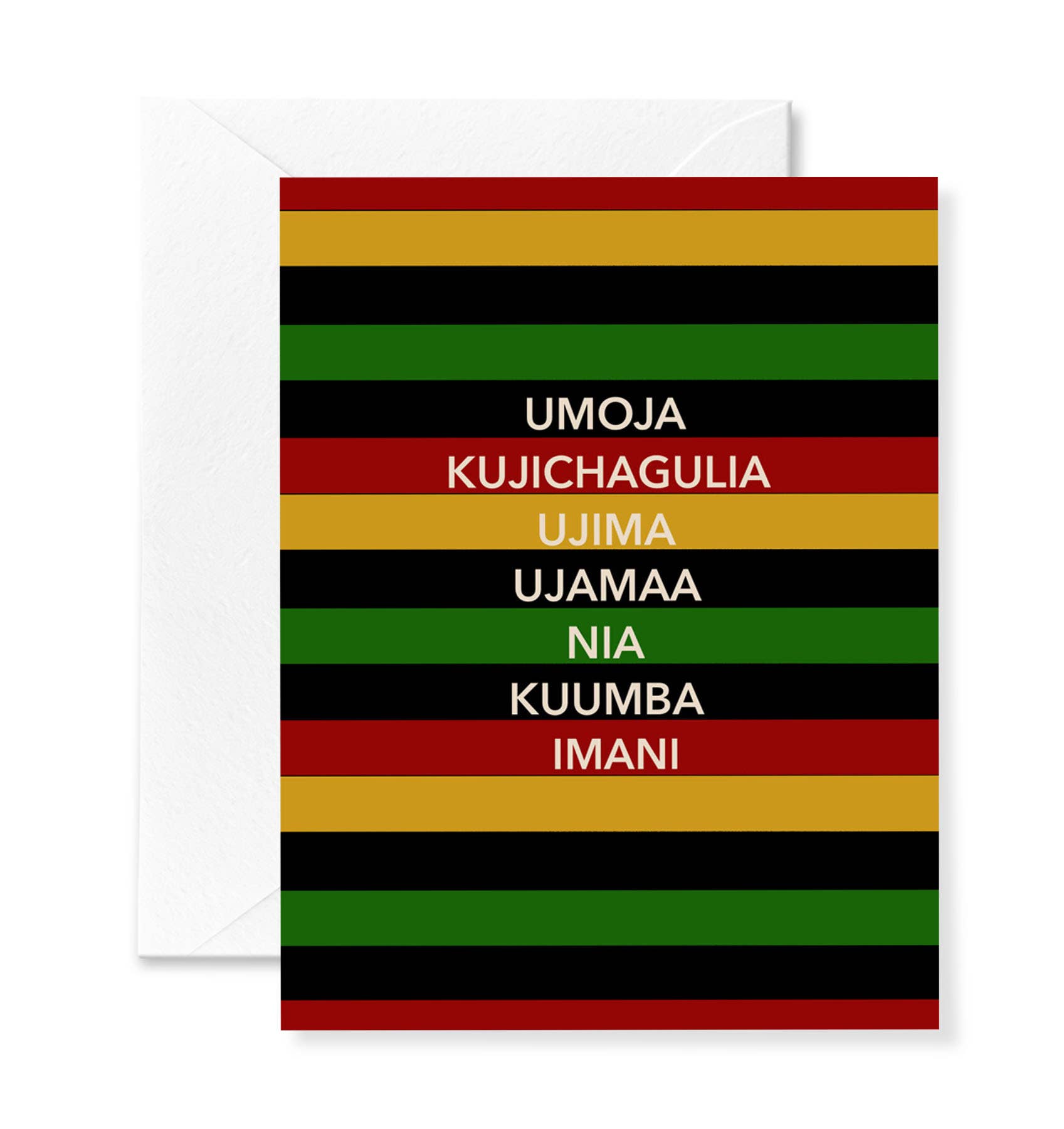 Announce Divinely - Wholesale Kwanzaa Card - Kwanzaa Stripes Holiday Card0