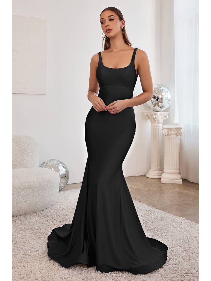 Ladivine by Cinderella Divine - Wholesale Gown - Women's - STRETCH MERMAID GOWN WITH LACE UP BACK5