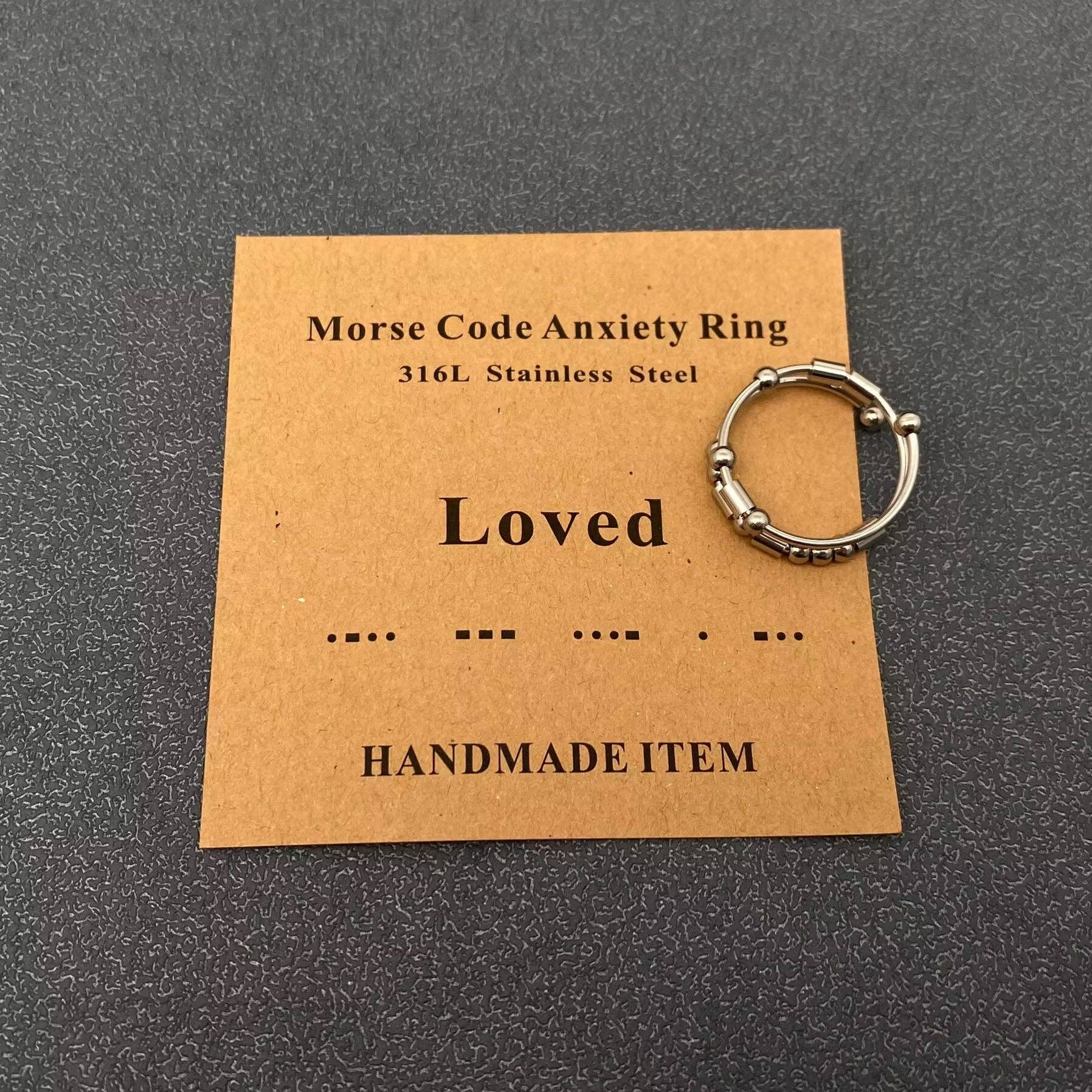 Mio Queena – wholesale Cocktail/Statement Ring – Justerbar ring i flera stilar i morsekod i rostfritt stål12