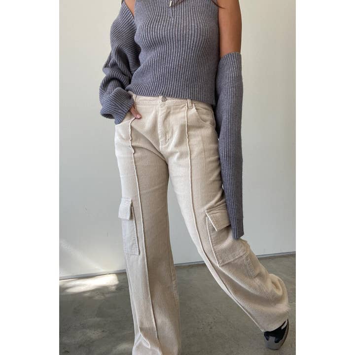 Et Clet - Wholesale Pants - Women's - CORDUROY CARGO PANTS