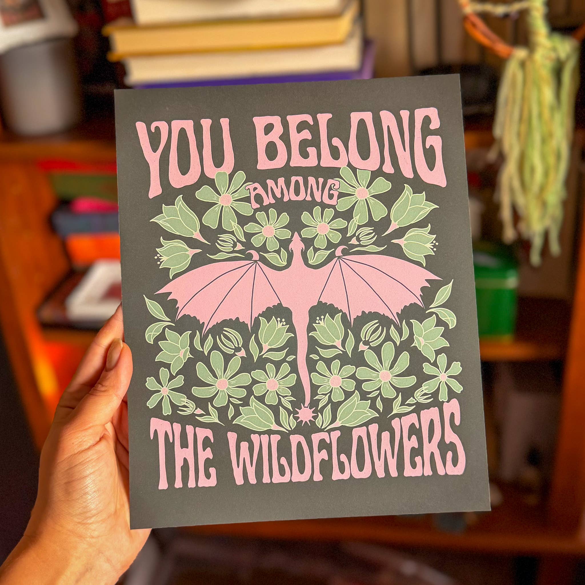 Well Read Babes - Wholesale Art Print - Throne of Glass Abraxos and Flowers Art Print Book Gift3