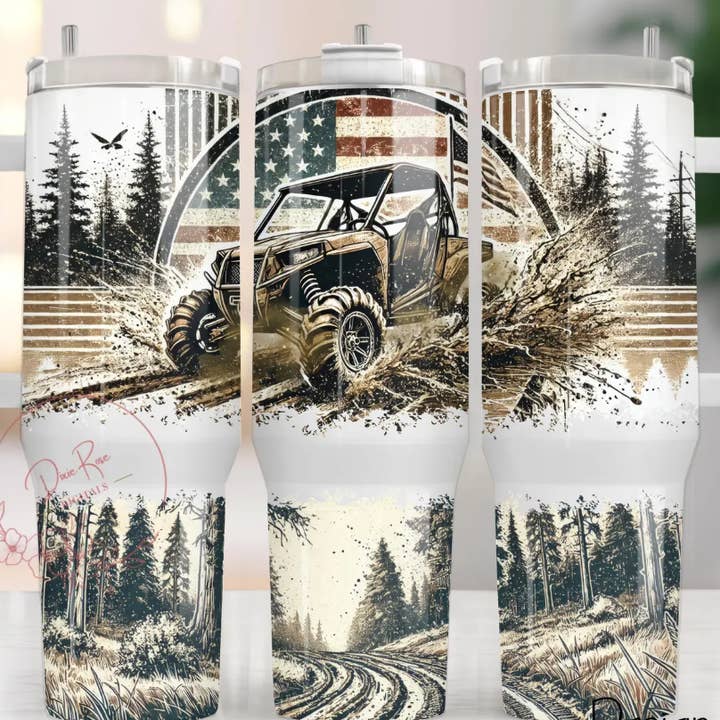 Side by Side 40 oz mugg med handtag för wholesale av JAC Wholesale