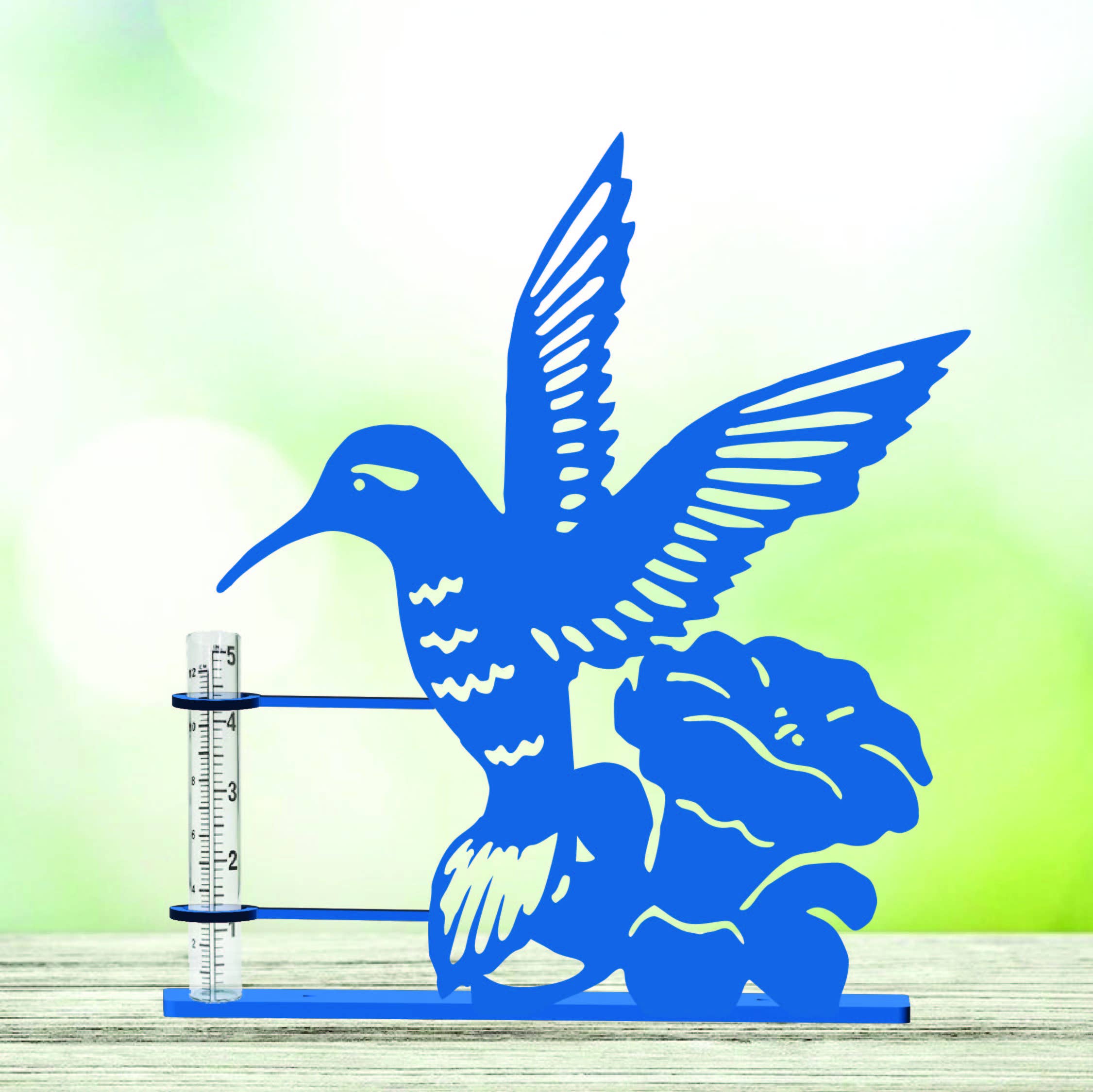 Steel Grace - Wholesale Outdoor Ornament/Decor - Hummingbird Rain Gauge1