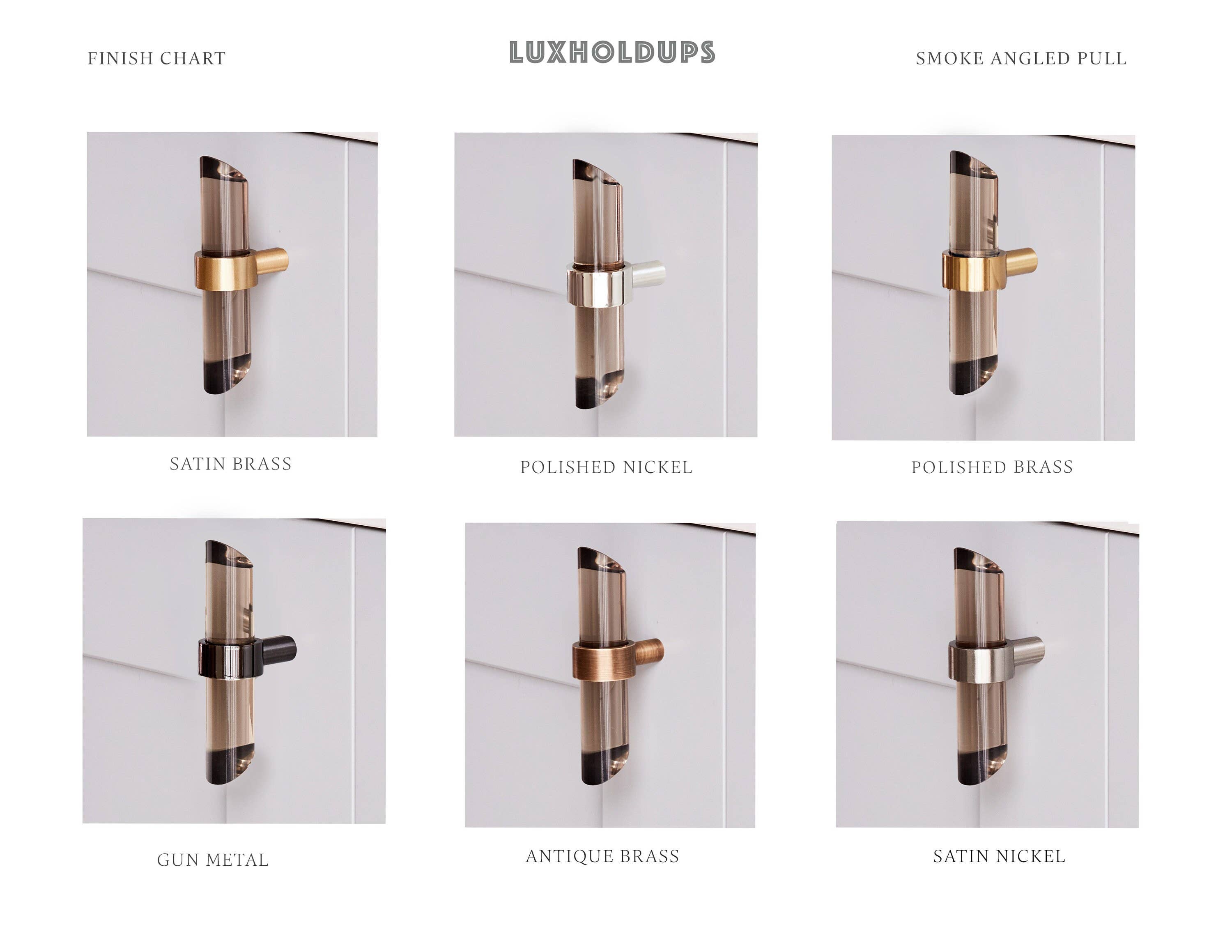 LuxHoldups - Venta al por mayor Pomos/tiradores - Tiradores de Cajones y Pomos de Armario de Latón Lucite de Luxholdups9