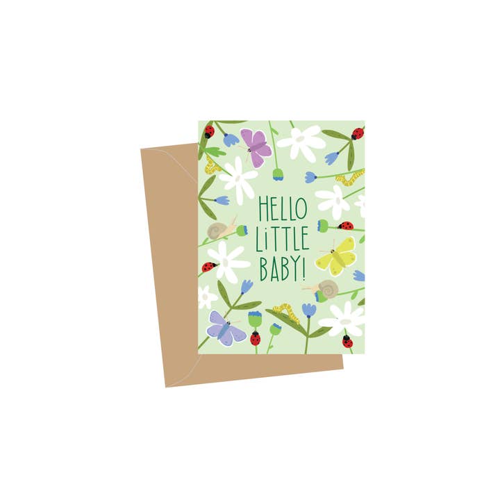 Mini New Baby Ladybug, cartes de clôture pliées pour la vente par Apartment 2 Cards