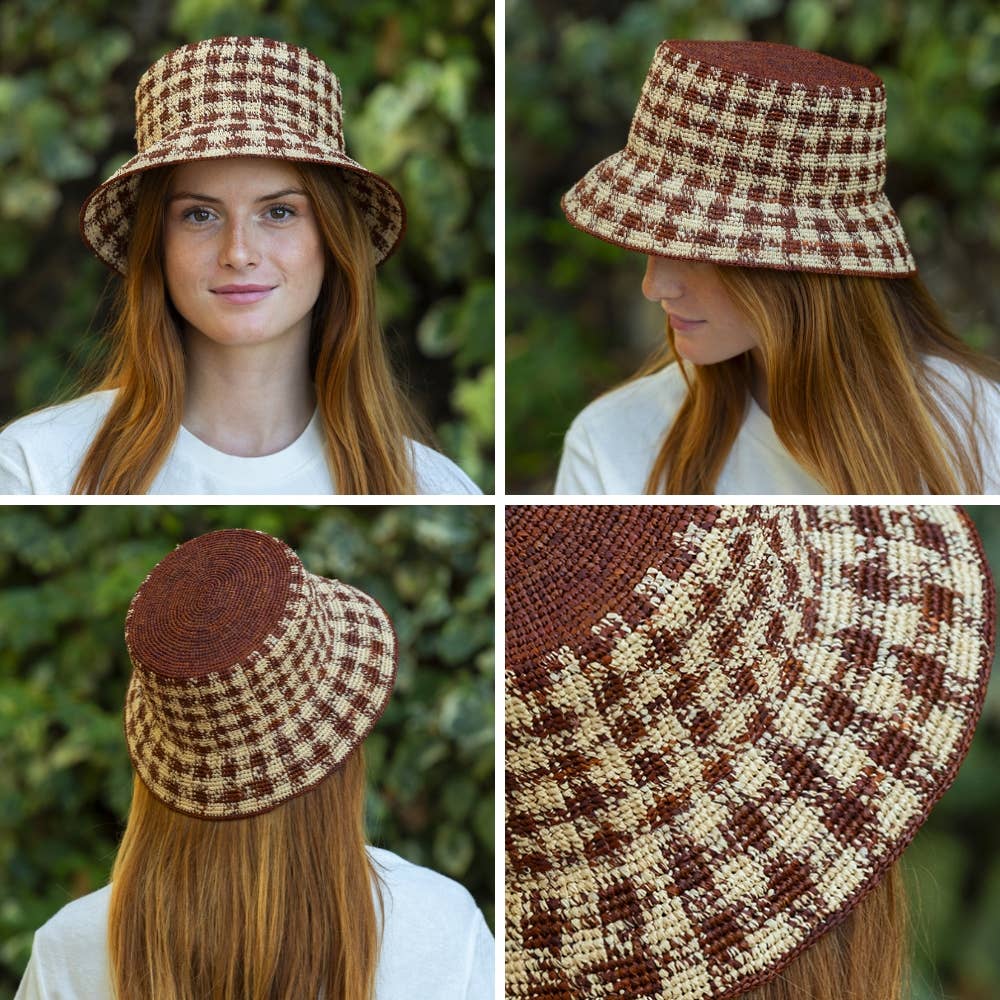TRAVAUX EN COURS... - Wholesale Bucket Hat - Unisex - BOB RAPHIA checks2