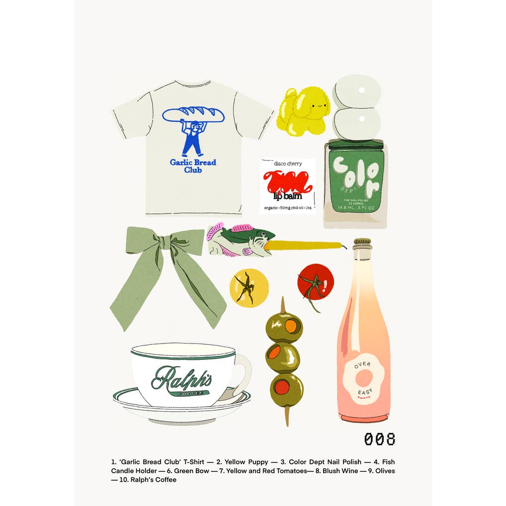 Trinket Sticker Sheet – Foodie Favorites Edition- Journaling for wholesale by inviting affairs paperie