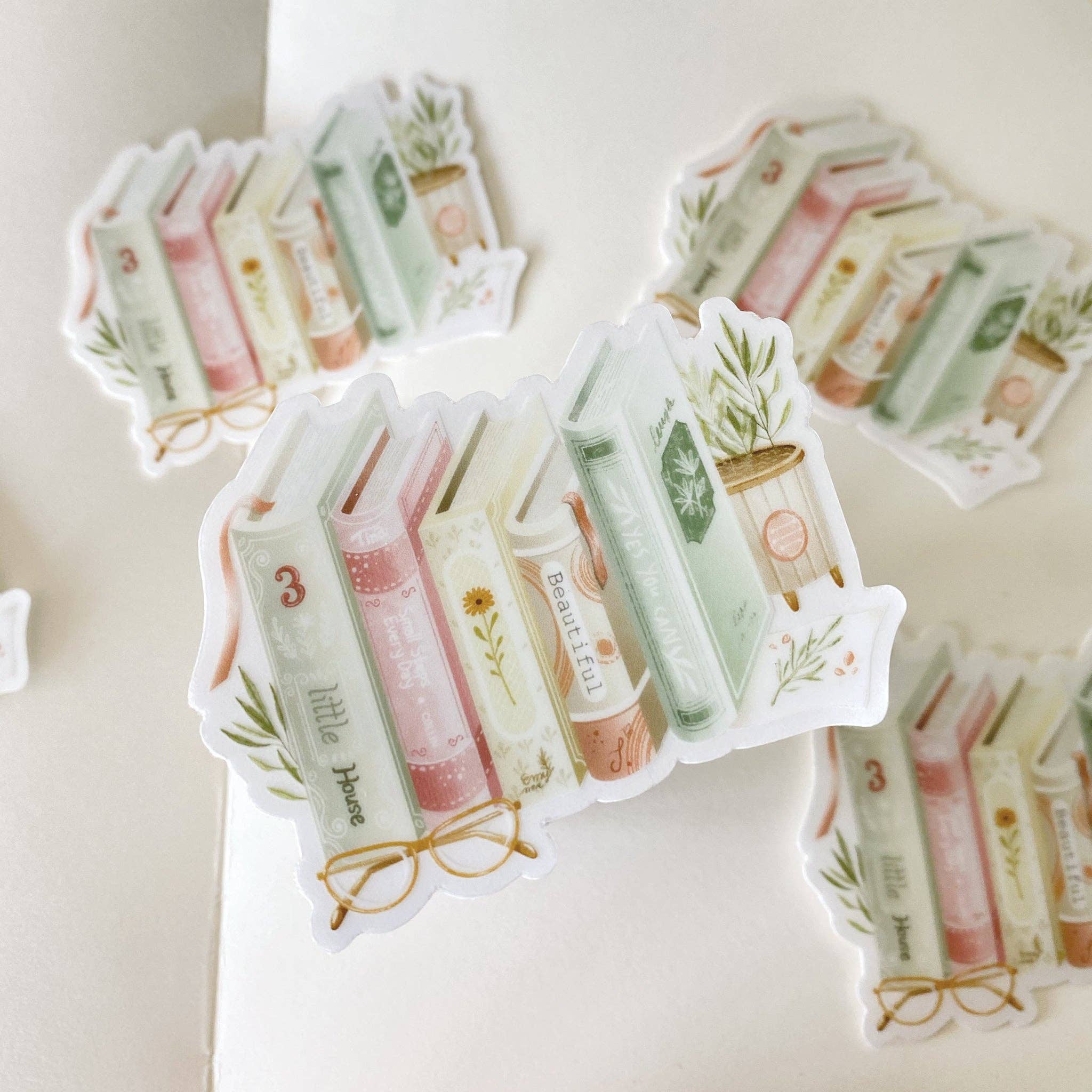 Lettoon – Adesivo por atacado – Adesivo transparente de vinil - Bookworm2