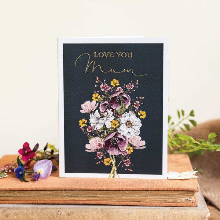 Love You Mom Card for wholesale by Toasted Crumpet (US Duties Paid)