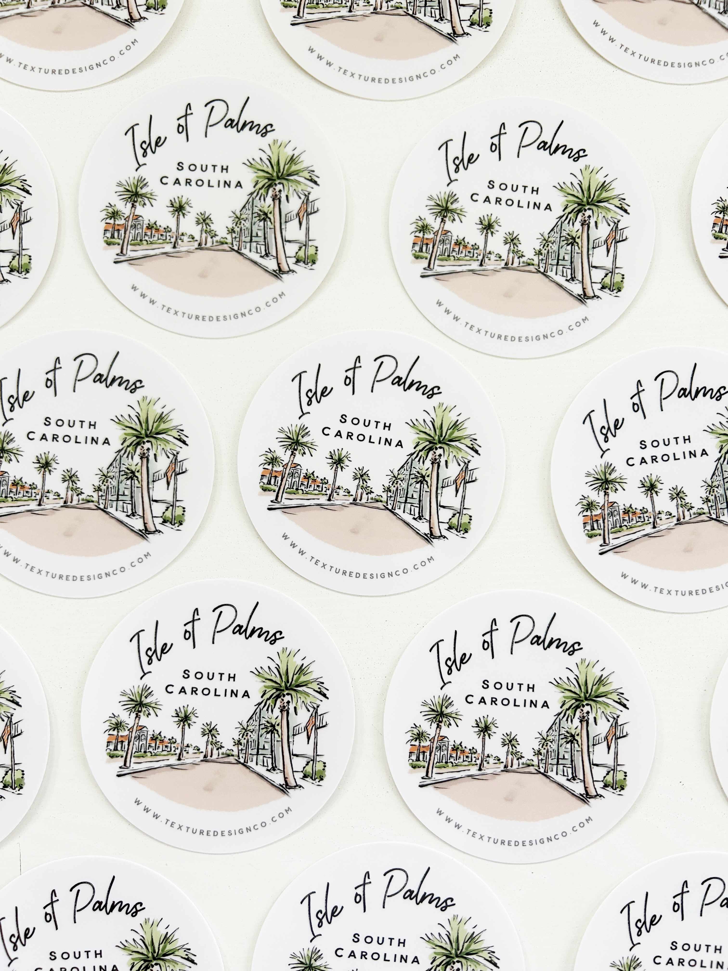 Texture Design Co - Wholesale Sticker - Sherbet Painted Streets - The Isle of Palms Sticker6
