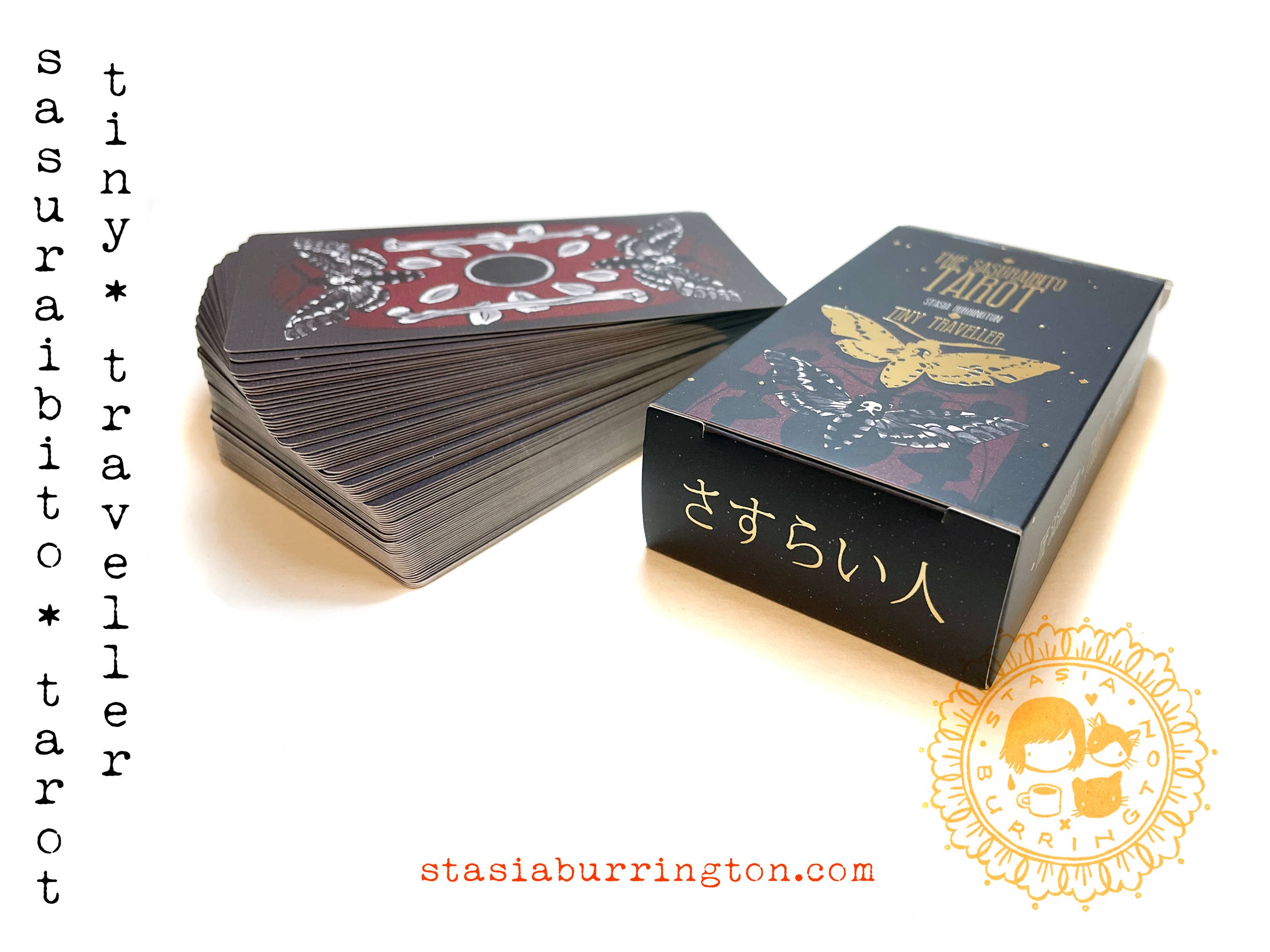 Stasia Burrington Illustration - Wholesale Tarot Cards - Deck - Tiny Traveller - The Sasuraibito Tarot - Compact1