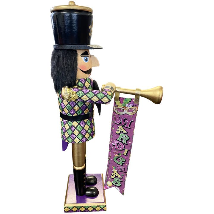 Santa’s Workshop Inc. - Wholesale Holiday Nutcracker - 14" Mardi Gras Bugler Nutcracker2