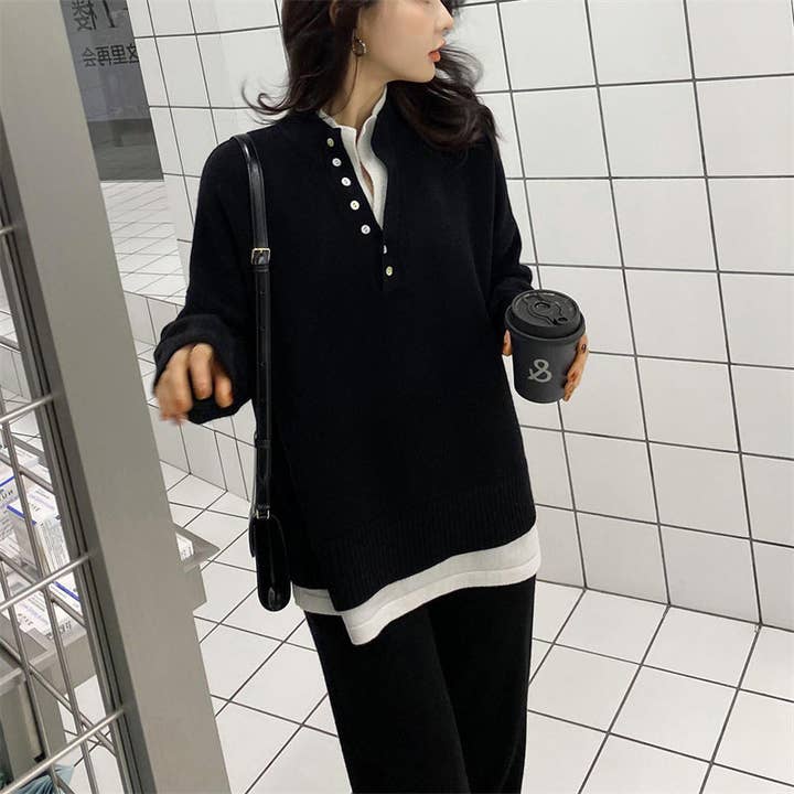 Marayn - Wholesale Lounge Set - Women's - Chic Knit Sweater WideLeg Pants Autumn Set23